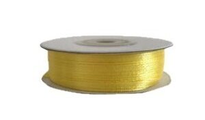 Rotolo Nastro Doppio Raso Giallo 3 mm 50 mt *