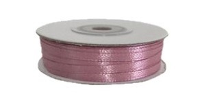 Rotolo Nastro Doppio Raso Rosa Antico 3 mm 50 mt *