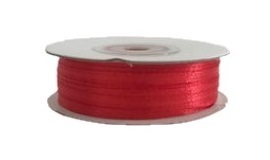 Rotolo Nastro Doppio Raso Rosso 3 mm 50 mt *