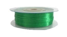 Rotolo Nastro Doppio Raso Verde Smeraldo 3 mm 50 mt *