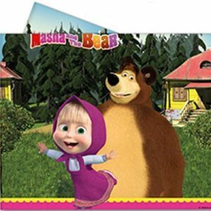 TOVAGLIA PLASTICA MASHA E ORSO 120X180*