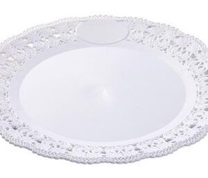 Vassoio Trinato – Decorato Bianco diametro 30 cm *