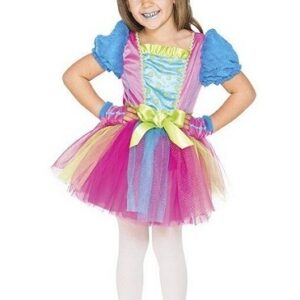 Costume Carnevale Bambina Mostro colorato 2/3 anni *